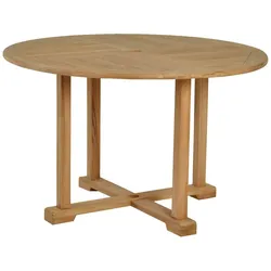 Teak Esstisch 120cm - rund Massivholz Teak