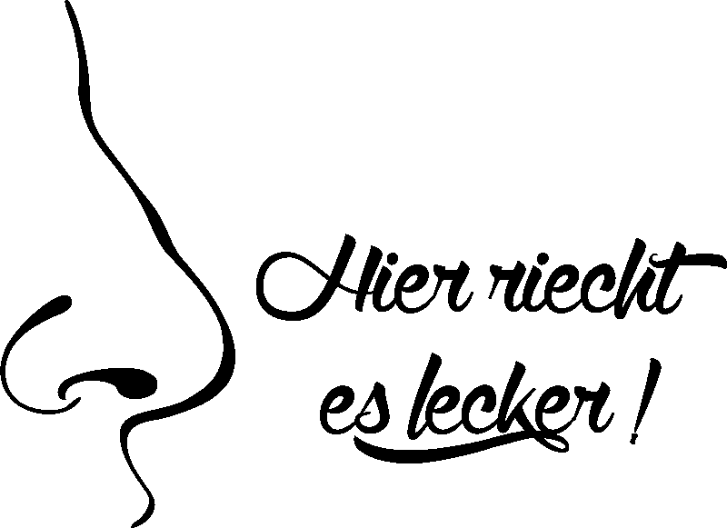 Ambiance-sticker Sticker citation cuisine Hier riecht es lecker !