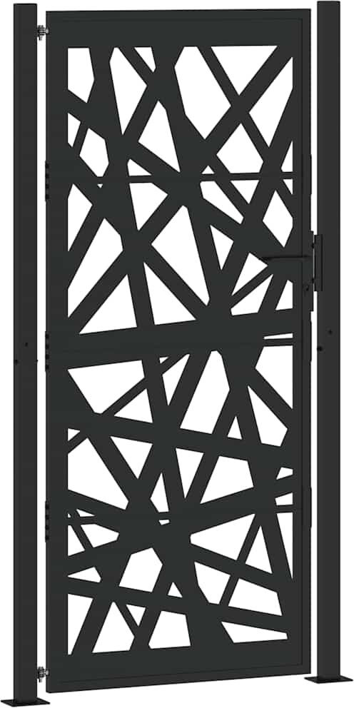 Ivy Bronx 105 cm W Gate Fencing with 1 Panel(s) Included Black 105 x 205 cm