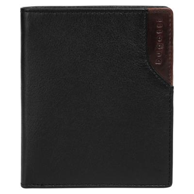 Geldbörse BUGATTI "BUGATTI Herren, Damen CORSO DELUXE echt Leder", Damen, schwarz, Leder, leicht glänzend, unifarben, Kleinlederwaren, echt Leder