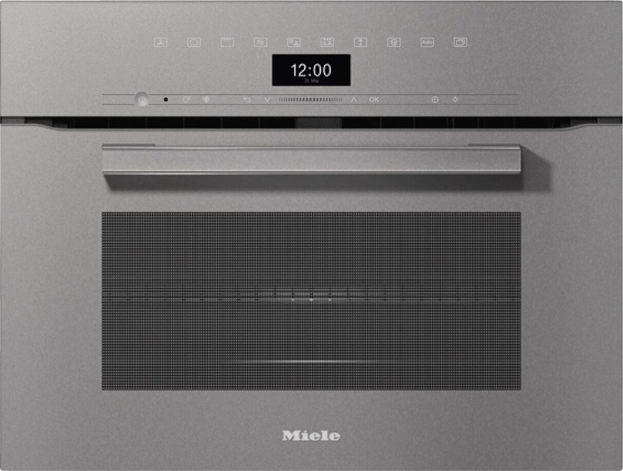 Miele - Backofen mit Mikrowellenfunktion H 7440 BM, grau, Einbaugerät, 45 cm, Graphitgrau