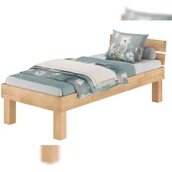 Erst-Holz Hohes Massivholz-Buchebett Echtholz wählbare Größe V-60.80-H
