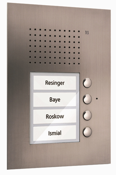 TCS AG TCS Audio Außenstation PUK04/1-ES 4 Tasten 1-spaltig UP edelstahl