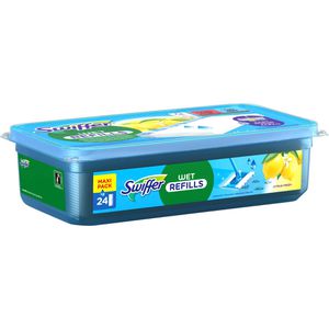 Swiffer Ersatztücher Wet Zitrusduft Bodentücher, Nachfüllpack, feucht, 24 Tücher, 24 Stück
