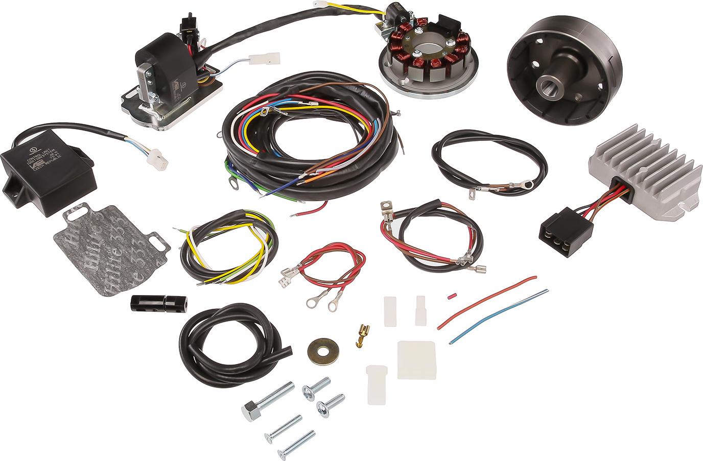 Lichtmagnetzündanlage kpl. mit Kabelbaum passend für AWO425 Sport 12V 150W - Zündung -