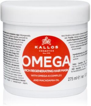 Kallos KJMN Professional Omega máscara capilar nutritiva com complexo omega-6 e óleo de macadâmia 275 ml. KJMN Professional Omega