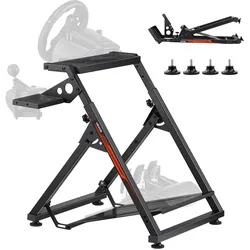 VEVOR Lenkradständer, verstellbarer & faltbarer Simulatorständer für G923 G920 G29 G27, Thrustmaster T300RS TX F458 T500RS T3PA-PRO (F1/GT) Gaming-Cockpit, Pedalsimulator nicht enthalten, kompakt