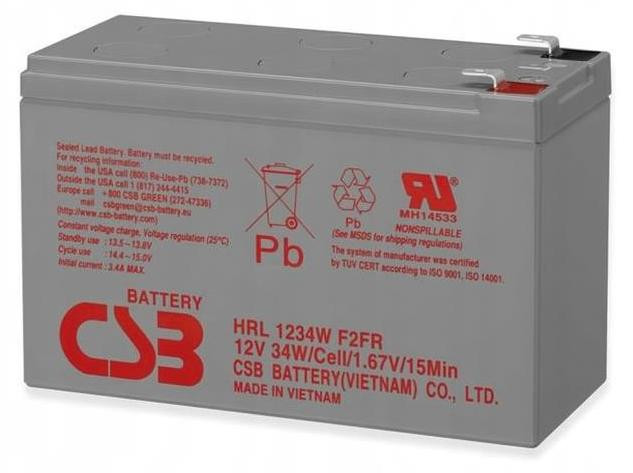 CSB Gelaccu Csb Hrl1234Wf2, 12V, 9Ah, 8L