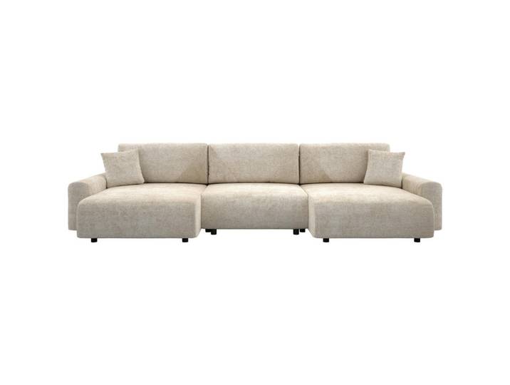 Stylife Wohnlandschaft, Beige, Kunststoff, 5-Sitzer, Füllung: Silikon, Schaumstoffflocken,Silikon, Schaumstoffflocken, U-Form, 337x168 cm, Stoffauswahl, Wohnzimmer, Sofas & Couches, Wohnlandschaften, Wohnlandschaft U-Form