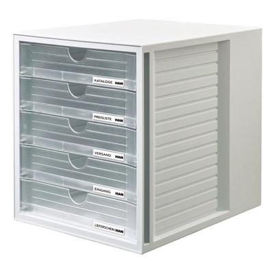 HAN Schrankset transparent/klar A4 5 Schübe geschlossen