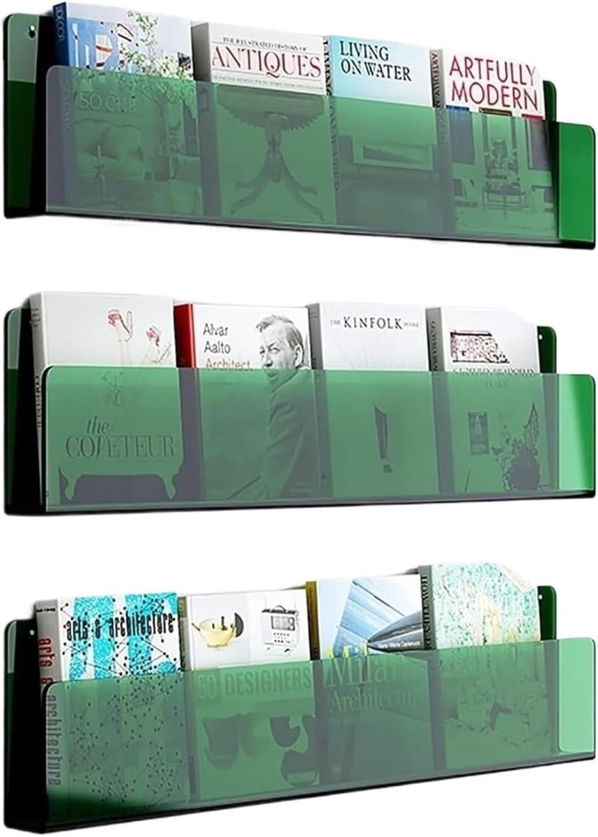 Helder Acryl Wandrek - Boekenplank Organizer - 80 cm