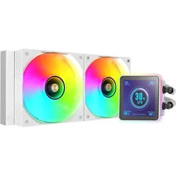 Mars Gaming ML-VISIONPRO240W, CPU Wasserkühler, Mehrfarbig, Weiss