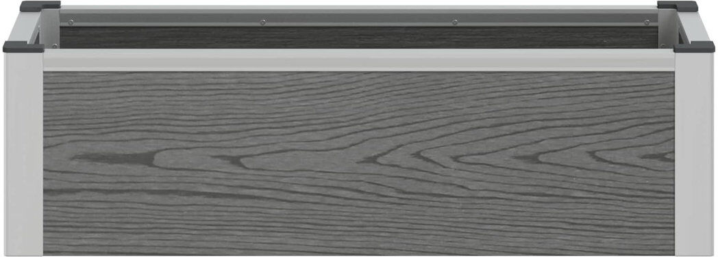 Dakota Fields Outdoor Planter Box Grey 22cm H x 75cm W x 30cm D