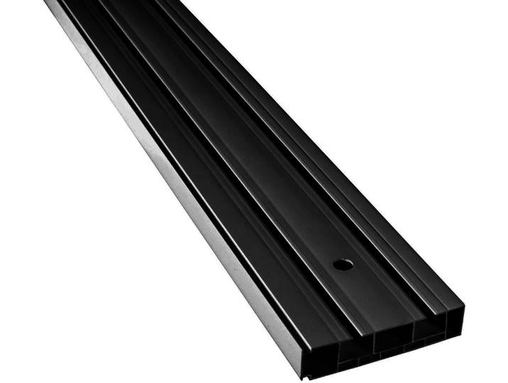 Gardinenschiene SN DECO GROUP Vorhangschiene SH (2) , schwarz, L:440cm T:7,7cm, Kunststoff, Gardinenstangen, Gardinenschiene