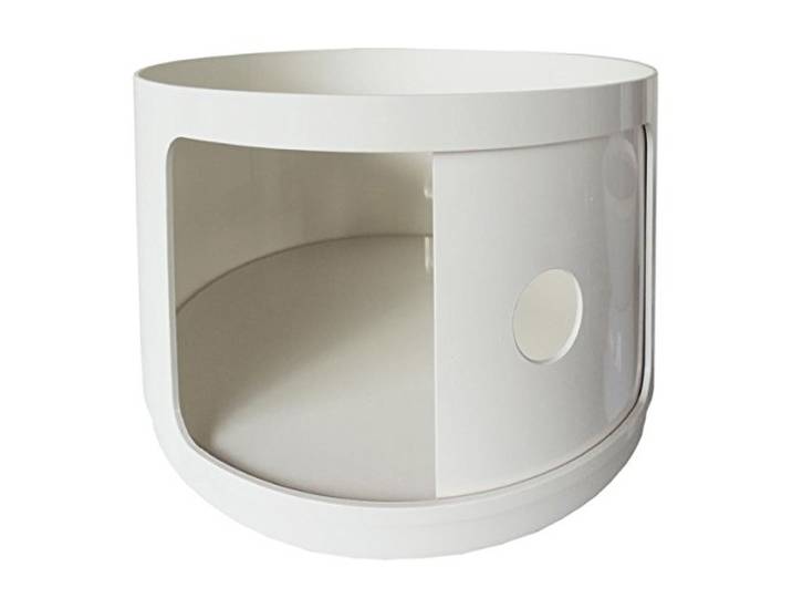 Kartell Componibile\, élément rond\, 42 x 42 x 38\,5 cm\, blanc Kartell – Componibile 1 Elemento Tondo 4955/03 BiancoIl Componibile 1 Elemento Tondo Alto di Kartell è un’icona del design