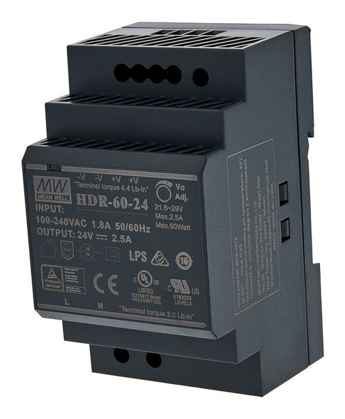 MeanWell HDR-60-24 Power Supply 2,5A