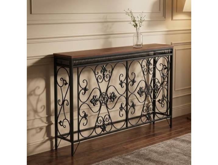 Heizkörperverkleidung Mit Holzregal, Konsolentisch Für Flur & Wohnzimmer Metallgestell, Dekoratives Regal, Hitzebeständig, Flur, Wohnzimmer, Ablagefläche(Black,150cmW*24cmD*90cmH)