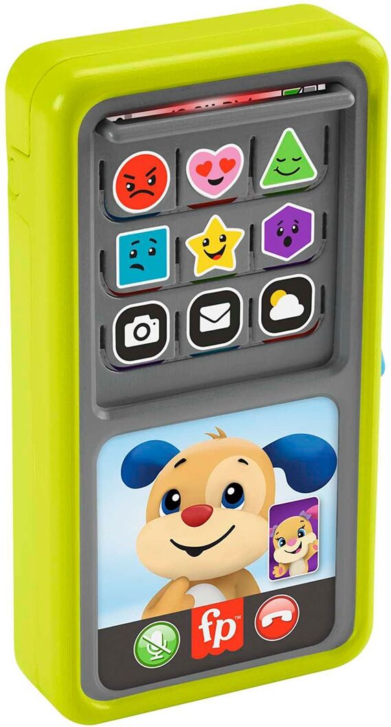 Fisher-Price Teléfono de juguete con sonidos Desliza y aprende .