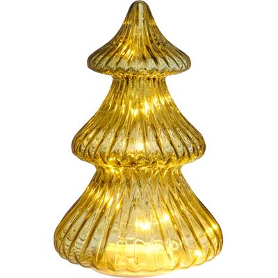 LED Dekofigur CREATIV HOME "Deko-Figur Tannenbaum", grün, H:21cm Ø:13cm, Leuchten, mit LED-Beleuchtung