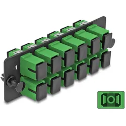 DELOCK LWL Adapter Panel SC Simplex APC 12 Port grün