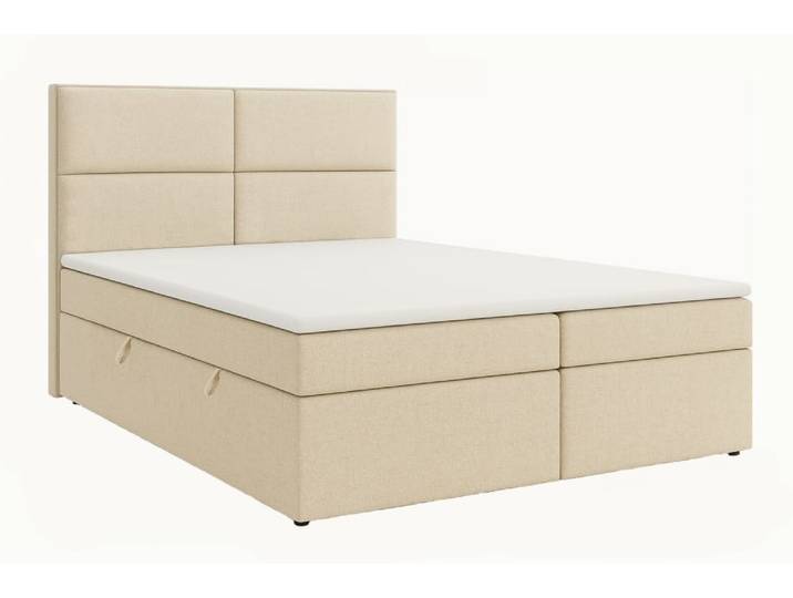 Lit continental avec matelas , beige, 120x200 cm