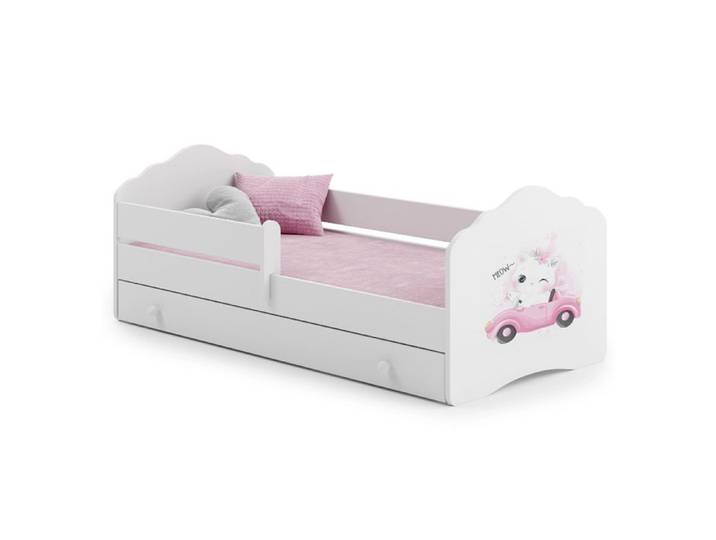 Lit enfant - Nala - 80x160 cm - Matelas inclus - Barrière mobile
