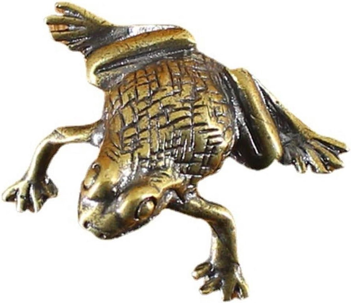 Handgemaakte bronzen kikker sculptuur voor decoratie op tafel