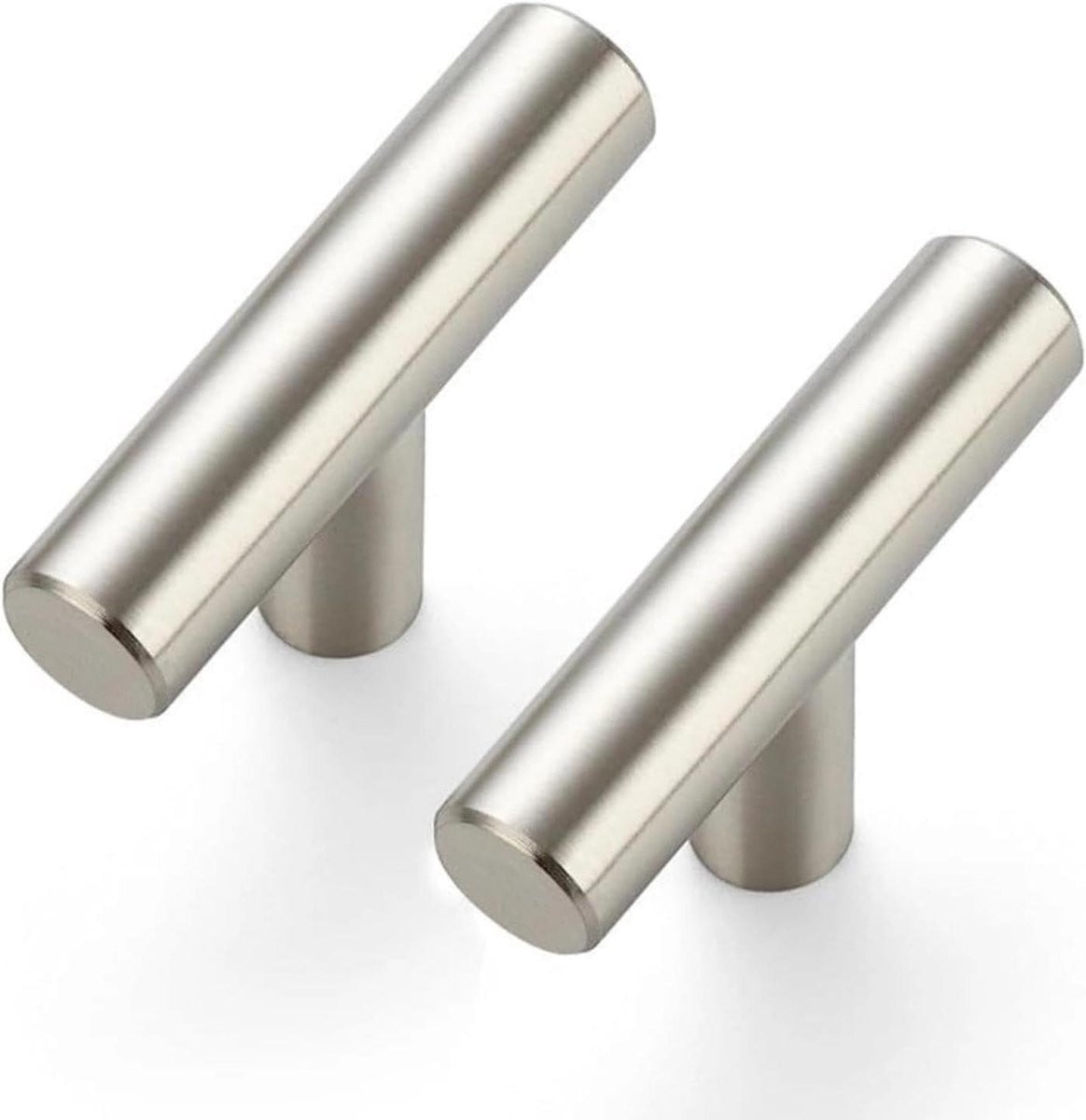 Set van 10 zilveren meubelknoppen van roestvrij staal