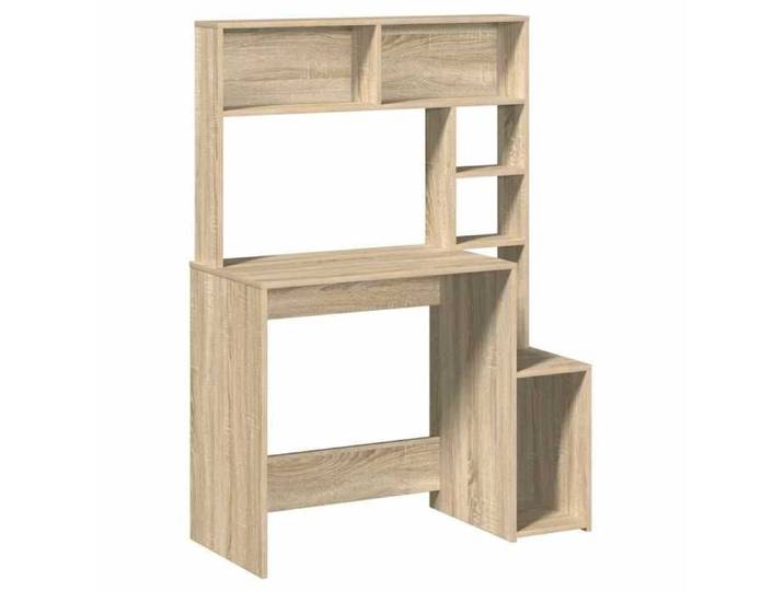 NEW 2025 - Bureau informatique - Meuble de bureau - avec étagères chêne sonoma 100x45x140 cm - contemporain @@1936
