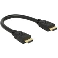 Kabel High Speed HDMI mit Ethernet Stecker > Stecker 4K schwarz, 25cm