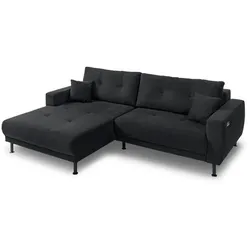 BOOOM Ecksofa mit Funktion Magic Stoff Graphite