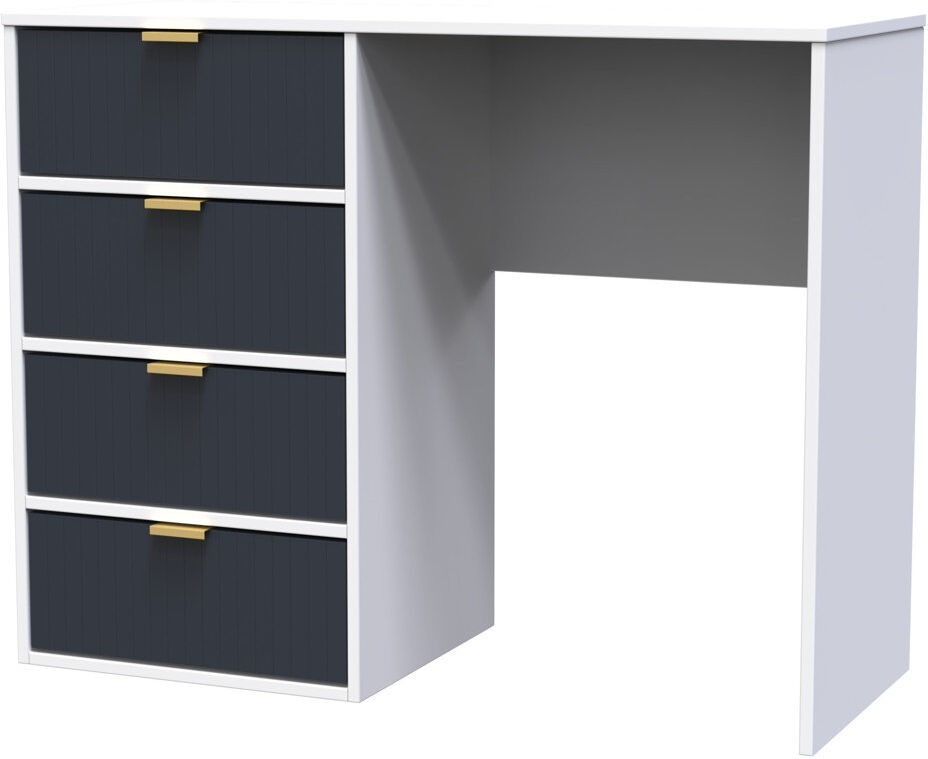 Canora Grey Beranda Dressing Table Storage Included Indigo Matt/White 81cm H X 102cm W X 45cm D