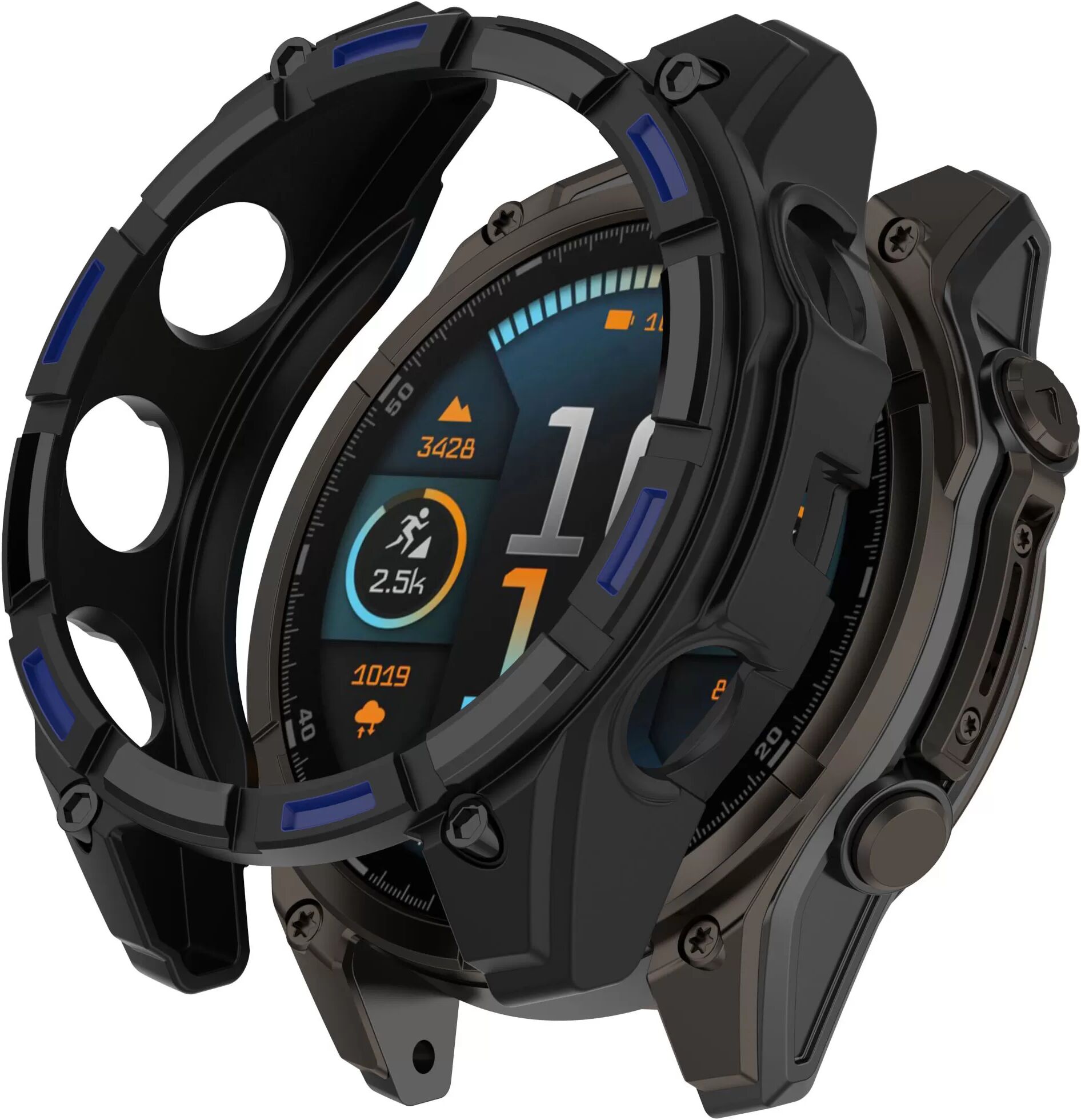 INF Boîtier Tactix 8 AMOLED : Lunette de protection en TPU pour Garmin