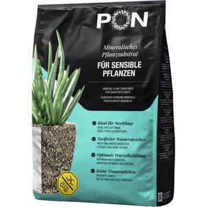 Lechuza Pflanzsubstrat BASICPON 19551, 6 Liter, für sensible Pflanzen und Anzucht
