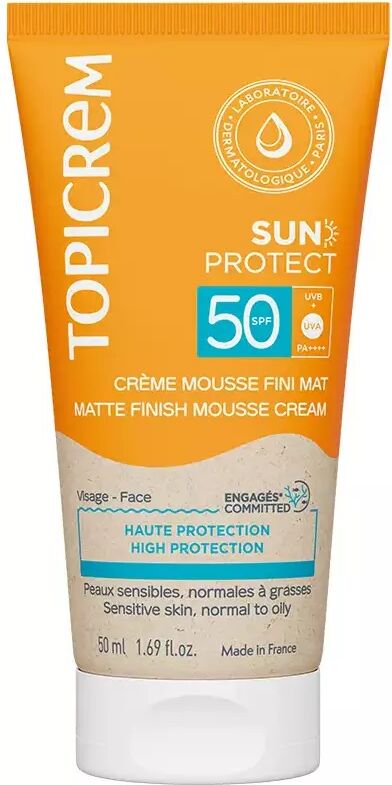 Topicrem Sun Protect Mousse-Cream Matte Finish SPF50 50 ml