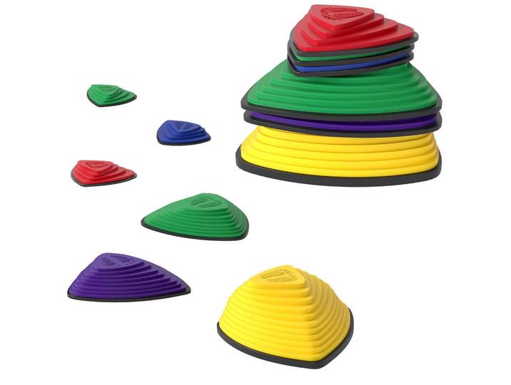 Aiyaplay Balanciersteine 6 Stück Rutschfeste Trittsteine für Kinder 3-8 Jahren Bunt, Mehrfarbig, Kunststoff, 37.5x16x37.5 cm, unisex, Freizeit & Co, Outdoor-Spielzeug