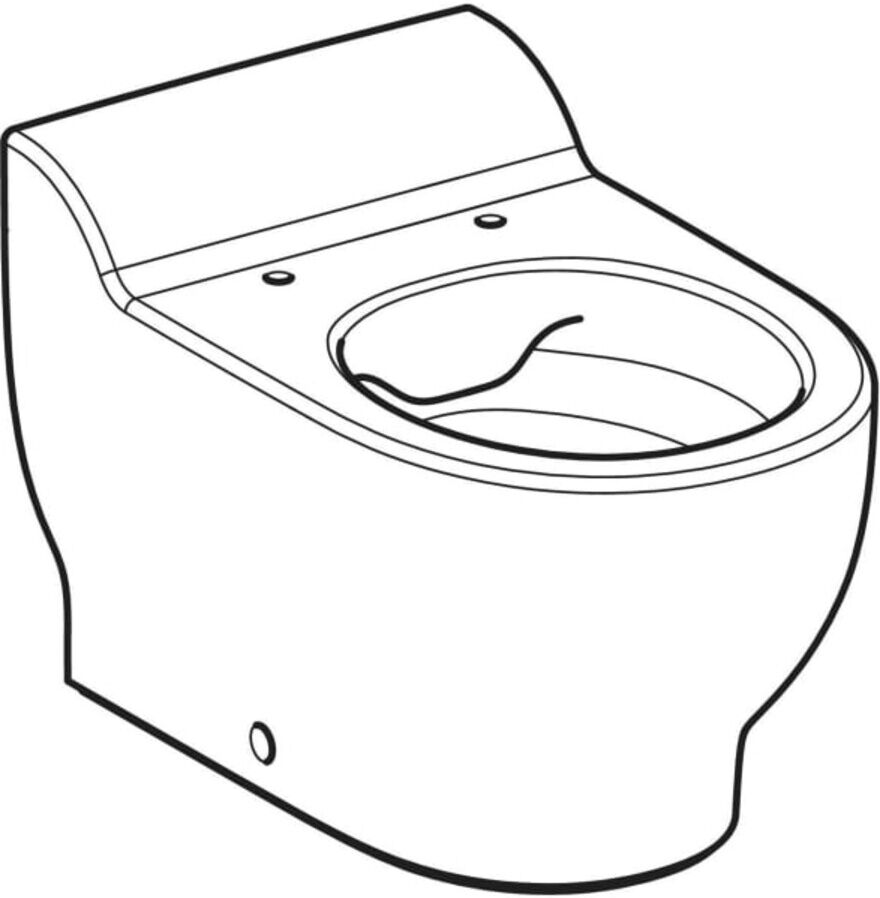 Geberit Stand-WC, Tiefspüler Bambini weiß KeraTect, für WC-Sitz (502966008)