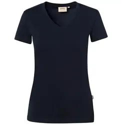 Damen V-Shirt Stretch 172 - M - tinte