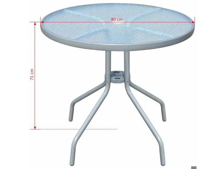 Neuf& 9609 Gris Mobilier de patio arrière-cour - - CHIC Ensemble à manger d'extérieur 5 pcs - Acier Noir27.2 kg