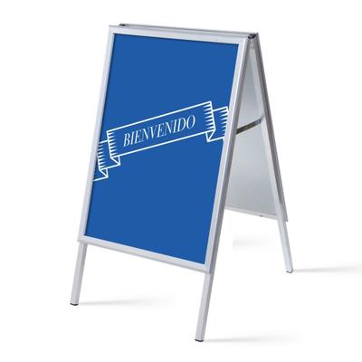 SHOWDOWN Displays Showdown Kundenstopper - DIN A1 - Komplett-Set - Bienvenido Spanisch - Blau/Schwarz