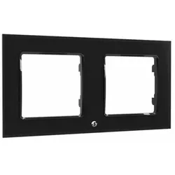 SHELLY Wall Frame 2 Wandtaster Rahmen 2-fach Schwarz