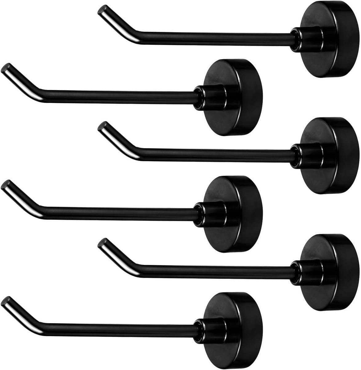6 Stuks Magnetische Haken 45° Hoek - 20mm Diameter Magnetische Houder voor Keuken en Badkamer