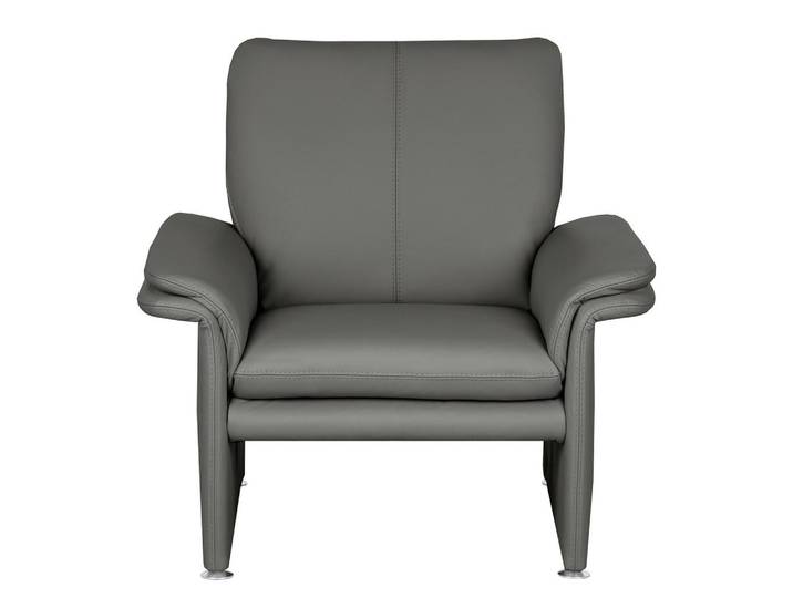 Livetastic Sessel, Anthrazit, Metall, Echtleder, Rindleder, 93x90x88 cm, Made in EU, Lederauswahl, Wohnzimmer, Sessel, Sessel