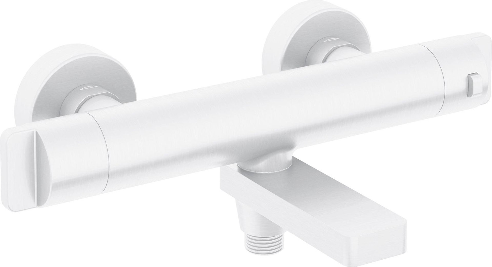 DEANTE Thermostaatgestuurde douchekraan met draaibare uitloop en safety stop, wit, blanco