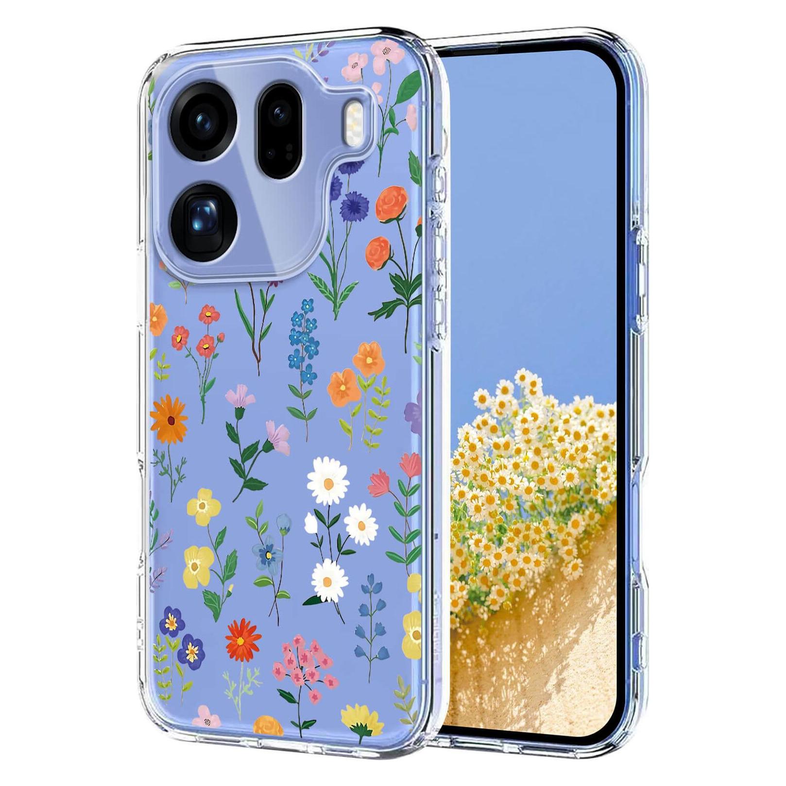 Cover-Discount OPPO Find X9 Pro - Silikon Gummi Hülle Blumen (Oppo Find X9 Pro) (71121122)