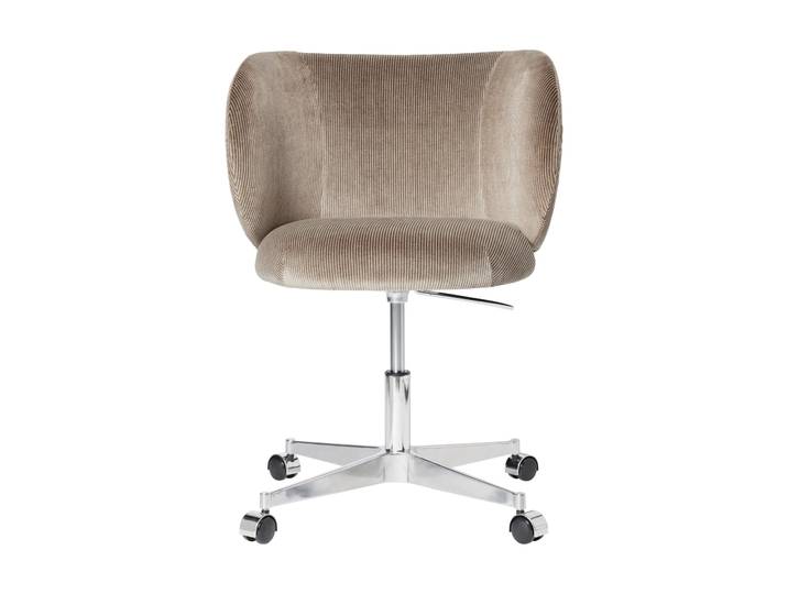 Ferm Living Rico dining chair auf Rädern Devoré Velvet Flint Grey