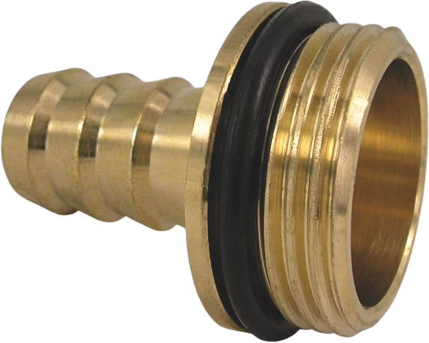 Raccord de tuyau AquaCraft 1001000068 avec joint d'étanchéité, 1" x buse 19 mm, laiton