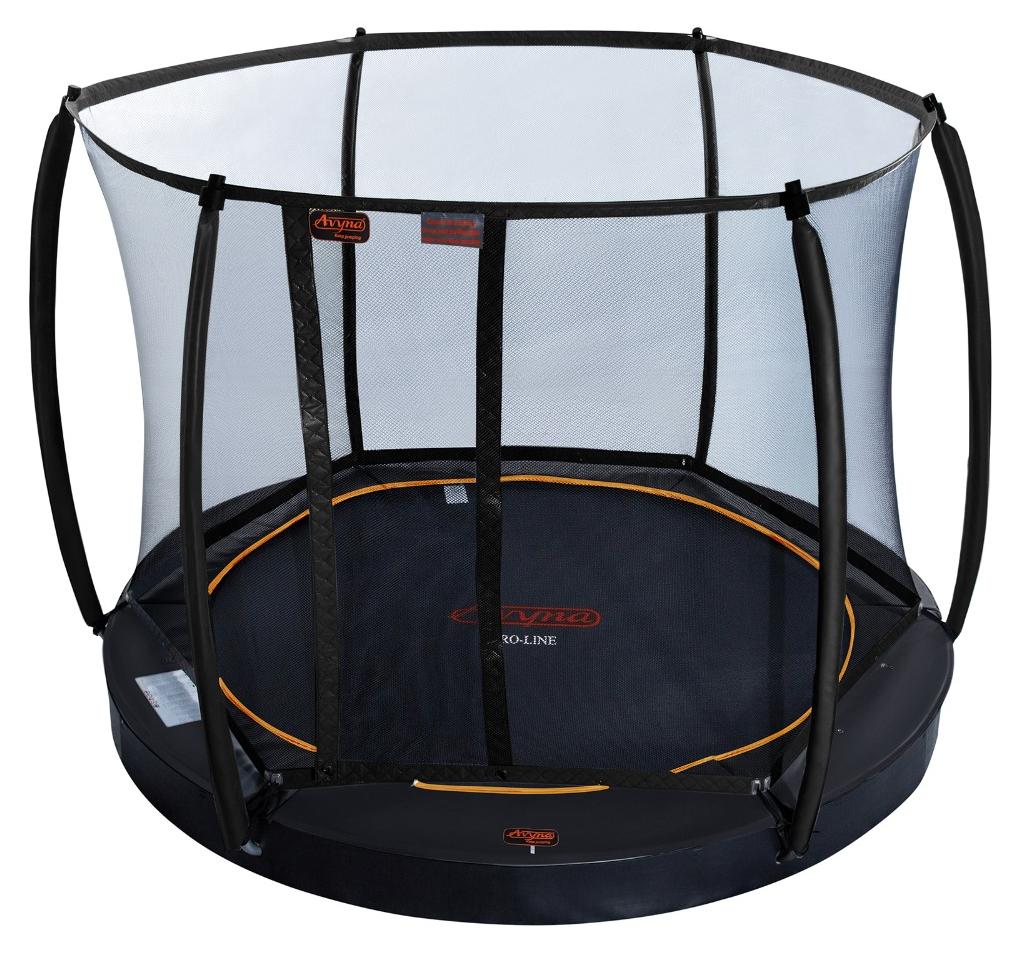 Avyna Trampolin FlatLevel, Durchmesser 305 cm, mit Sicherheitsnetz | Schwarz