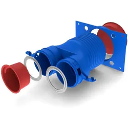Kermi x-well Ventilanschluss gerade, 2 x NW 75 - 125