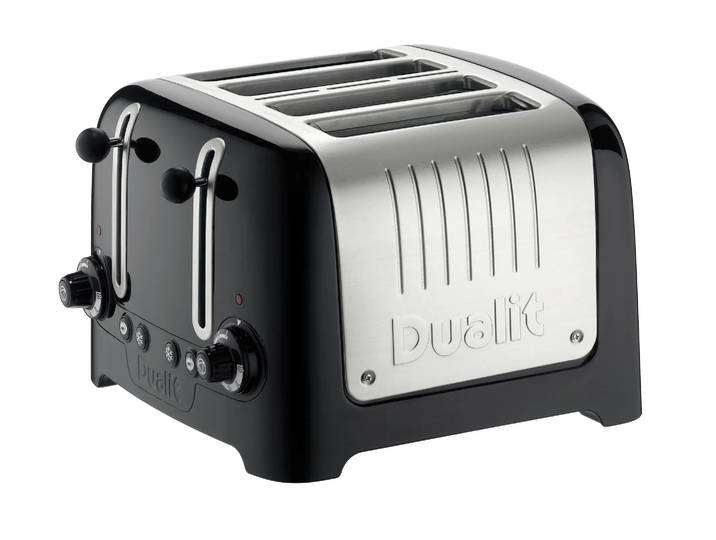 Dualit Toaster Lite 4 Scheiben Schwarz glänzend